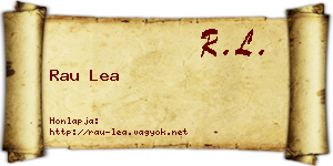 Rau Lea névjegykártya